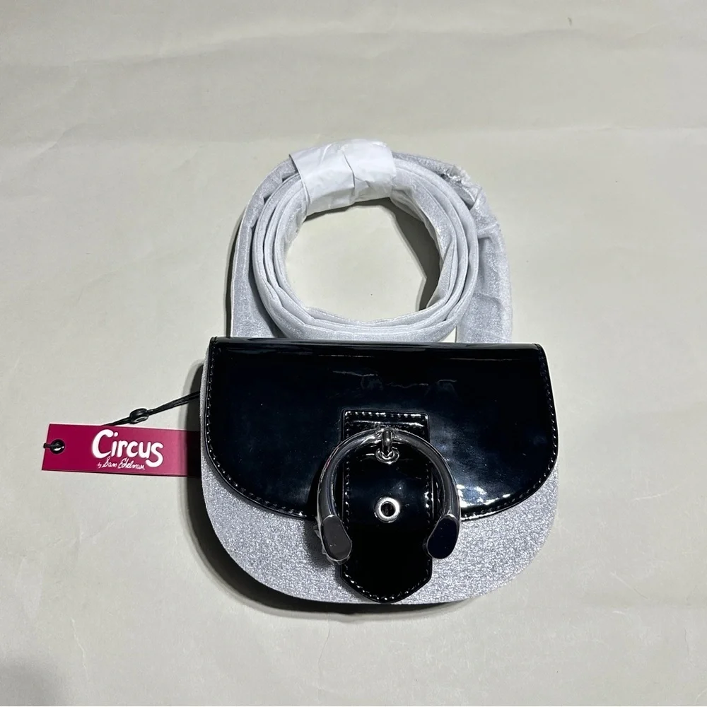 Circus by Sam Edelman Black and Silver Shoulder Bag